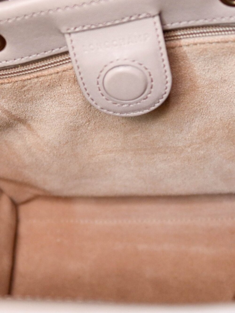 Longchamp Cabas Small Leather Handbag Tote in Clay | Preloved Very Good w Box - Picture 12 of 15